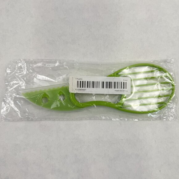Avocado Slicer Pitter Safety Cover Green Plastic Multi-Function Kitchen Tool NEW - Picture 5 of 9